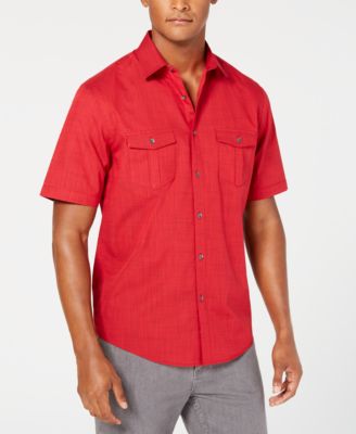 macys mens button down short sleeve shirts