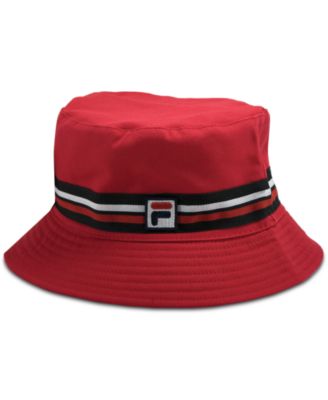 fila bucket hat red