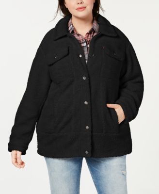 macys plus size denim jacket