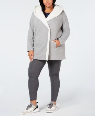 fleece lined hoodie plus size