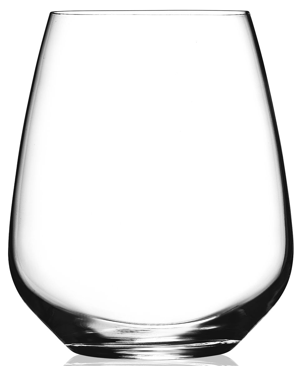 Luigi Bormioli Glassware, Set of 4 Crescendo Stemless Wine Glasses