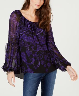 macy's purple blouses