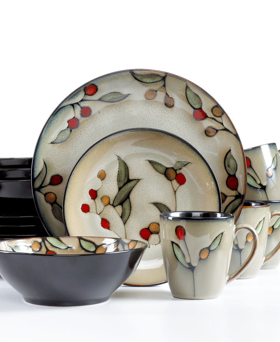 Gibson Dinnerware, Granada Fruits 16 Piece Set   Casual Dinnerware