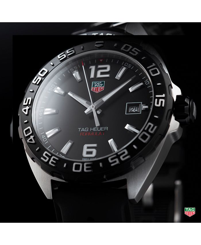 TAG Heuer Men's Swiss Formula 1 Black Rubber Strap Watch 41mm & Reviews - Watches - Jewelry