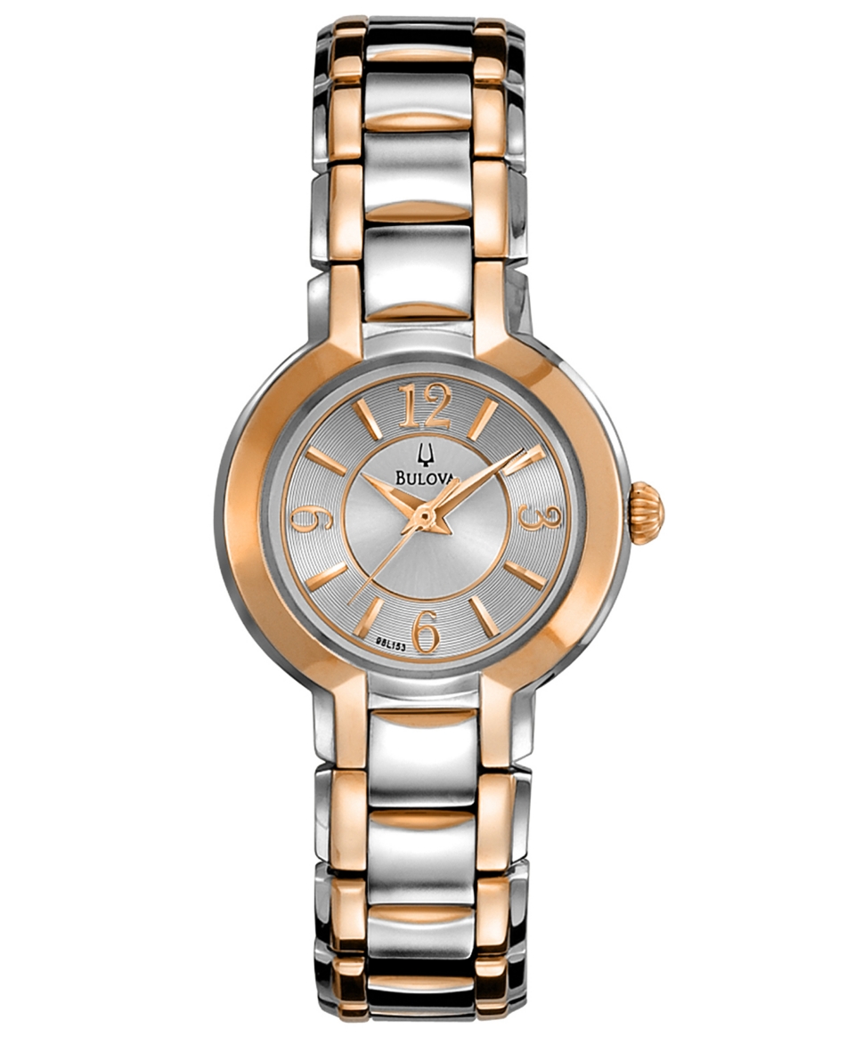 Bulova Watch, Womens Two Tone Stainless Steel Bracelet 27mm 98L153