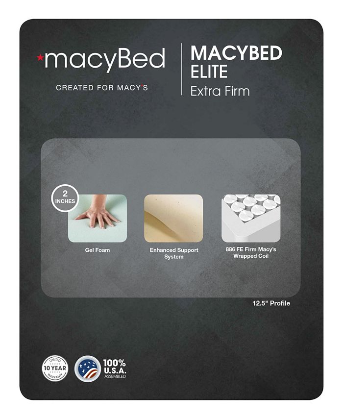 MacyBed by Serta Elite 12.5" Extra Firm Mattress Queen, Created for