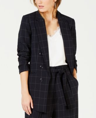 women's windowpane jacket