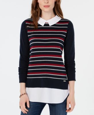 Tommy Hilfiger Layered-Look Sweater Top 