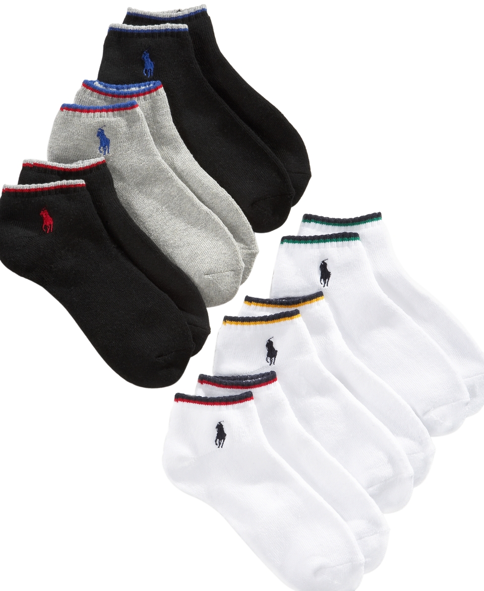 Ralph Lauren Kids Socks, Little Boy & Boys Double Stripe Three Pack