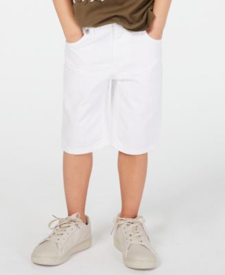 boys white denim shorts
