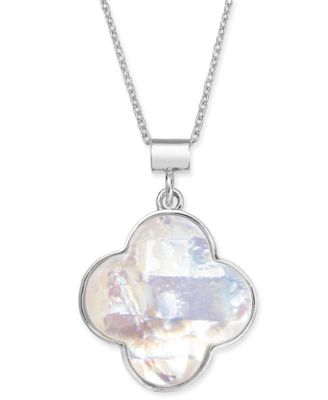 clover necklace mother of pearl