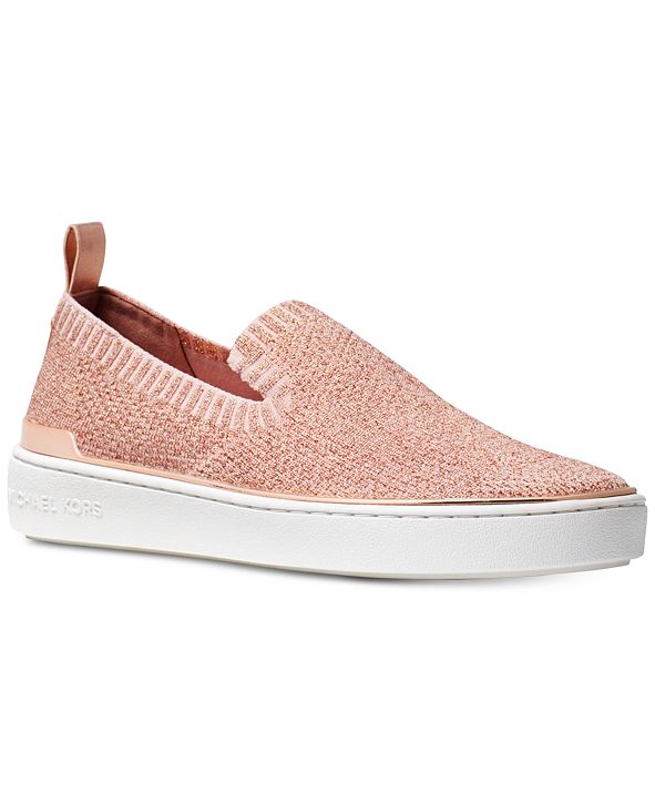 michael kors brown slip on sneakers