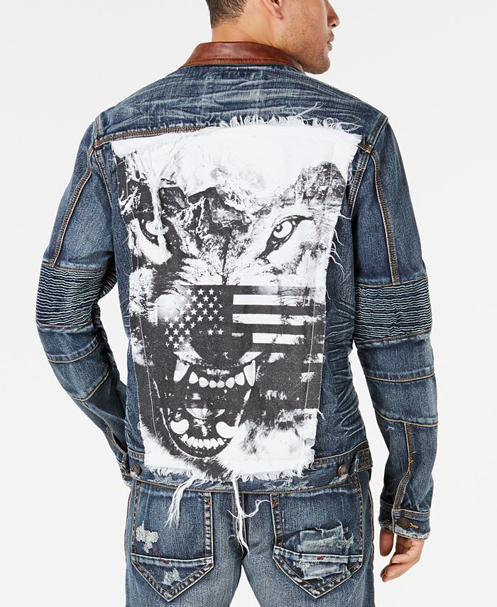 Heritage America Men's Wolf Denim Jacket & Reviews - Coats & Jackets ...