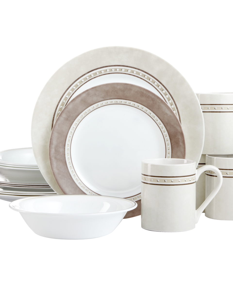 Corelle Dinnerware, Pewter 16 Piece Set   Casual Dinnerware   Dining