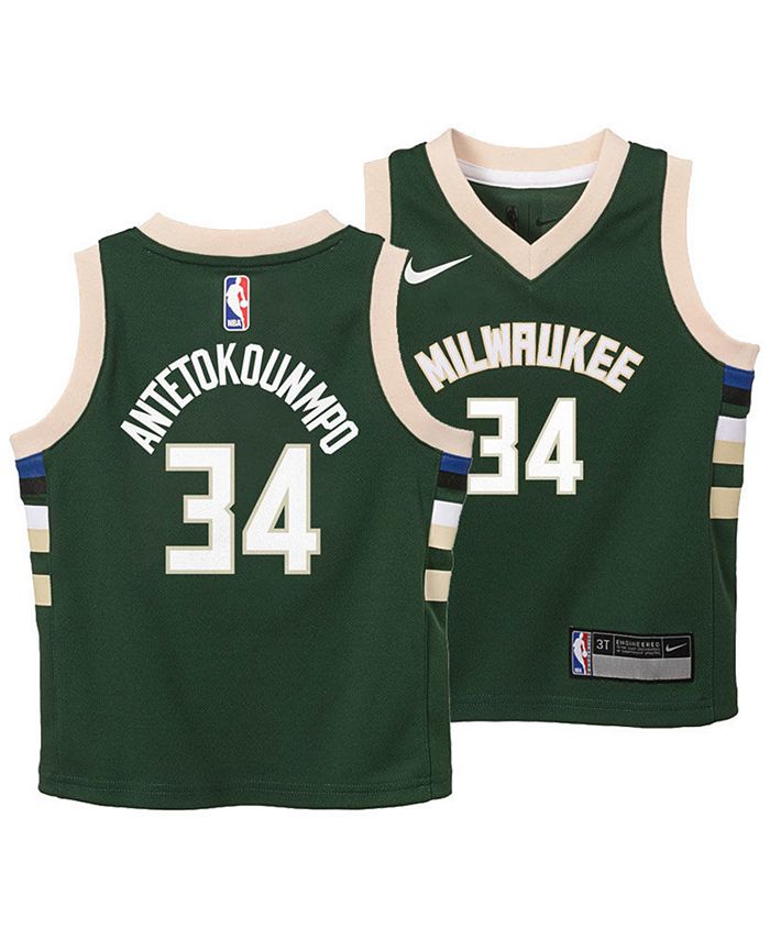 Nike Giannis Antetokounmpo Milwaukee Bucks Icon Replica Jersey, Toddler