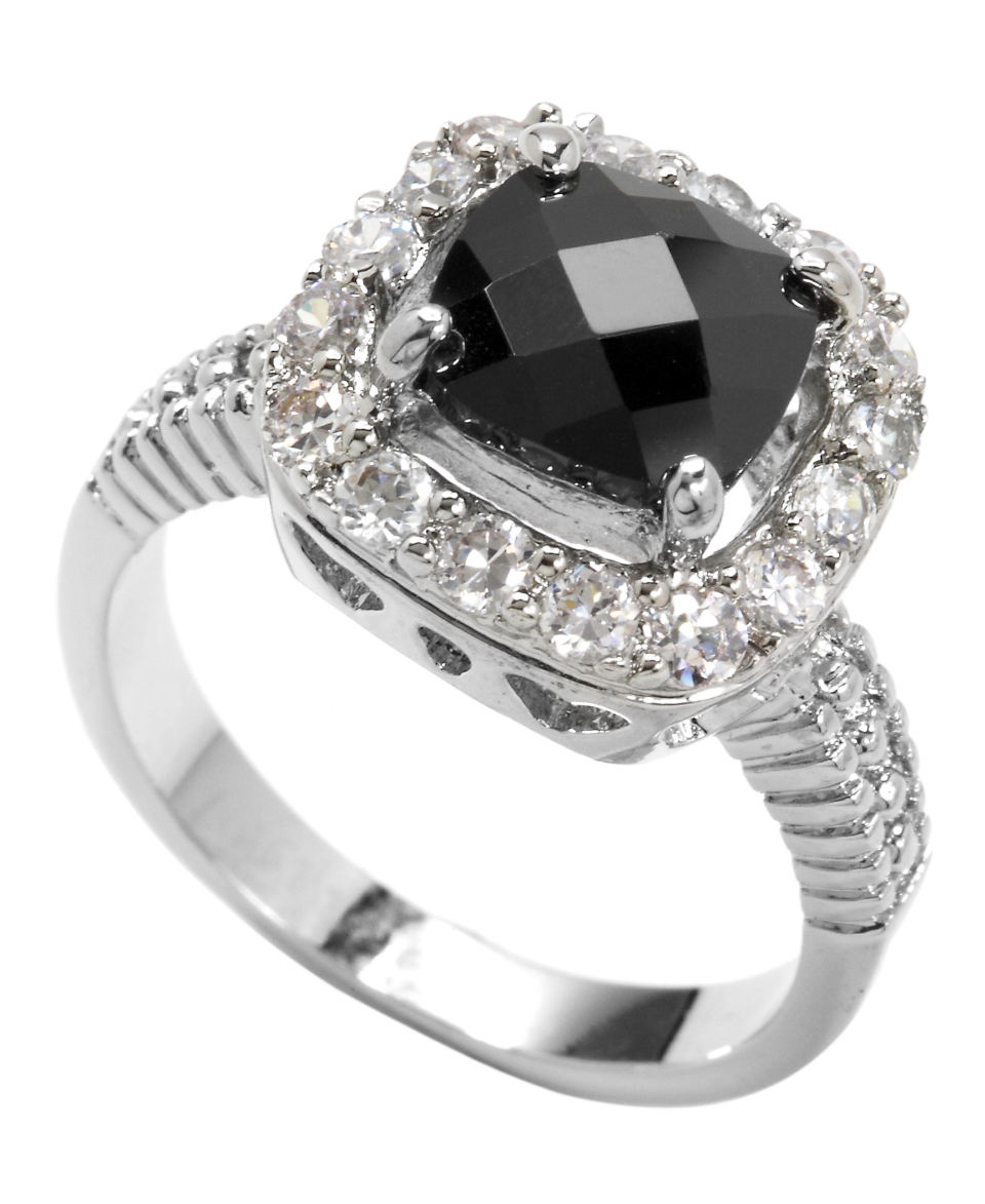 City by City Ring, Jet Cubic Zirconia Square Ring (13 3/4 ct. t.w