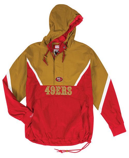 Mitchell Ness Men S San Francisco 49ers Half Zip Anorak Jacket Reviews Sports Fan Shop By Lids Men Macy S