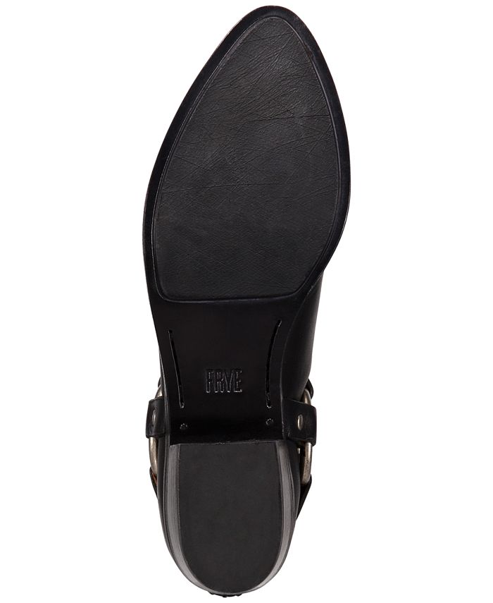 frye harness leather booties