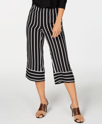 striped cropped pants