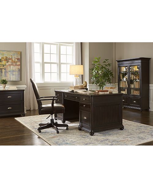 Furniture Clinton Hill Ebony Home Office Writing Desk Reviews Furniture Macy S
