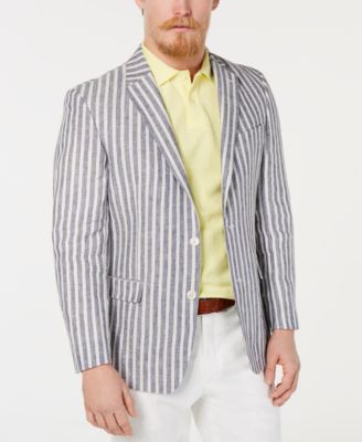 Modern-Fit Stripe Linen Sport Coat 