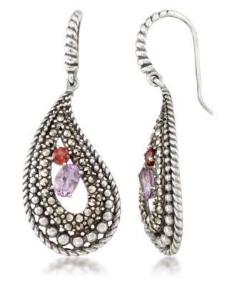 macys garnet earrings