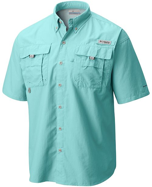 Columbia Men S Pfg Bahama Ii Short Sleeve Shirt Reviews Casual Button Down Shirts Men Macy S