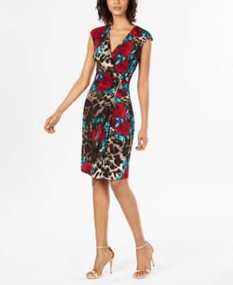 animal print sheath dress