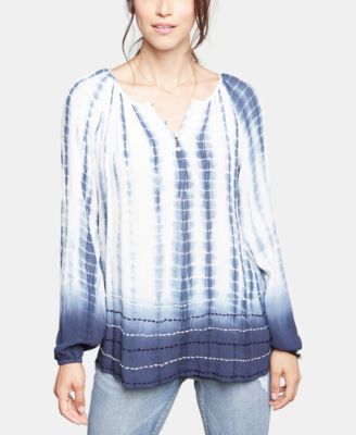 karen kane tie dye peasant top