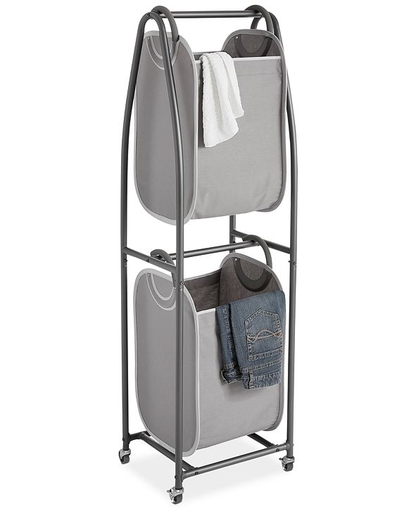 Neatfreak 2Tier Rolling Vertical Laundry Sorter with Hamper Totes