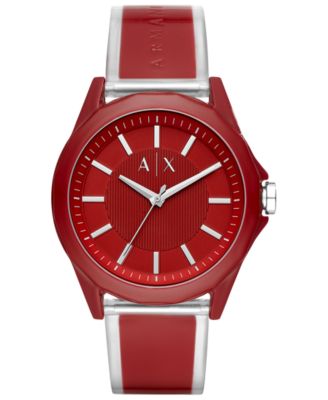 armani exchange red watch