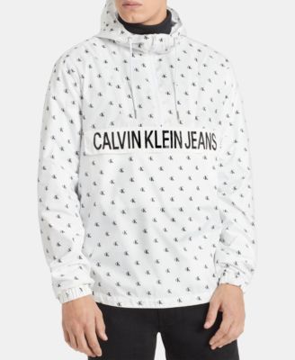 calvin klein institutional logo popover jacket