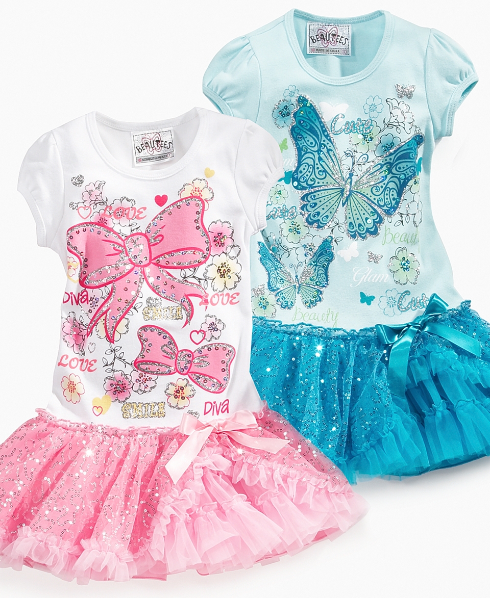 Beautees Kids Dress, Little Girls Tutu Dress