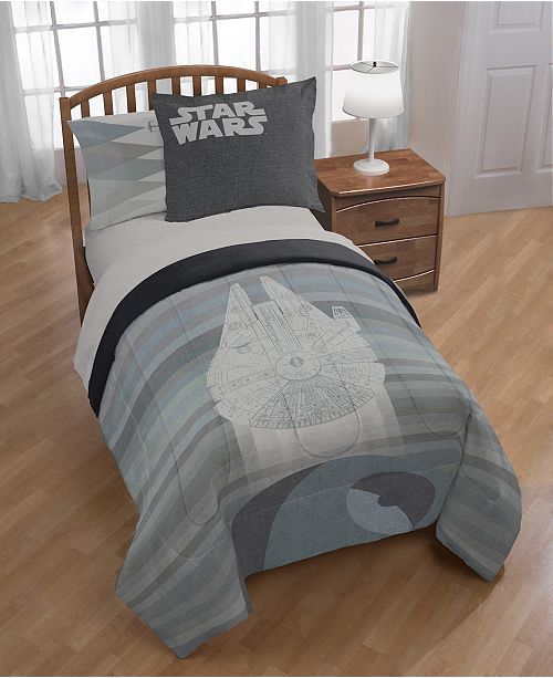 Star Wars Falcon Vs Death Star Full Queen Comforter Set Reviews Comforters Fashion Bed Bath Macy S
