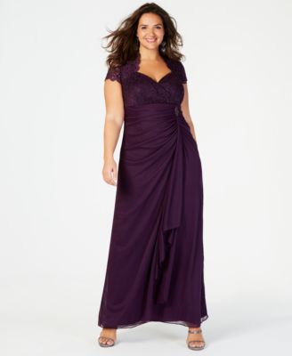 betsy and adam plus size evening gowns