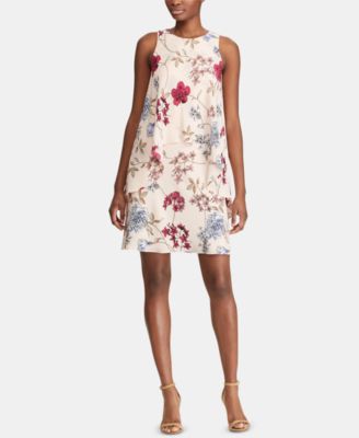 ralph lauren floral crepe dress