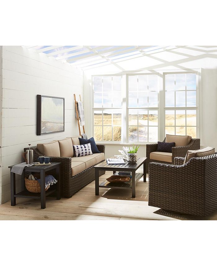 Furniture Camden Outdoor Wicker 3Pc. Seating Set (1 Sofa & 2 Chairs), Created for Macy's