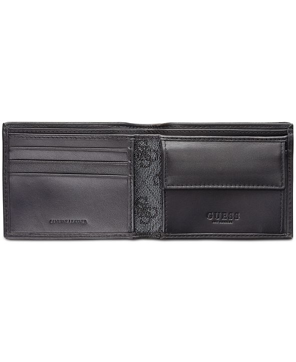 GUESS Men's RFID Slimfold Wallet with Interior Coin Pocket & Reviews ...