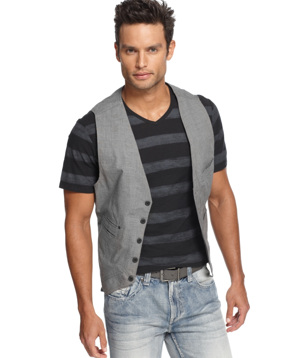 Marc Ecko Cut & Sew Vests, Plaid Vest