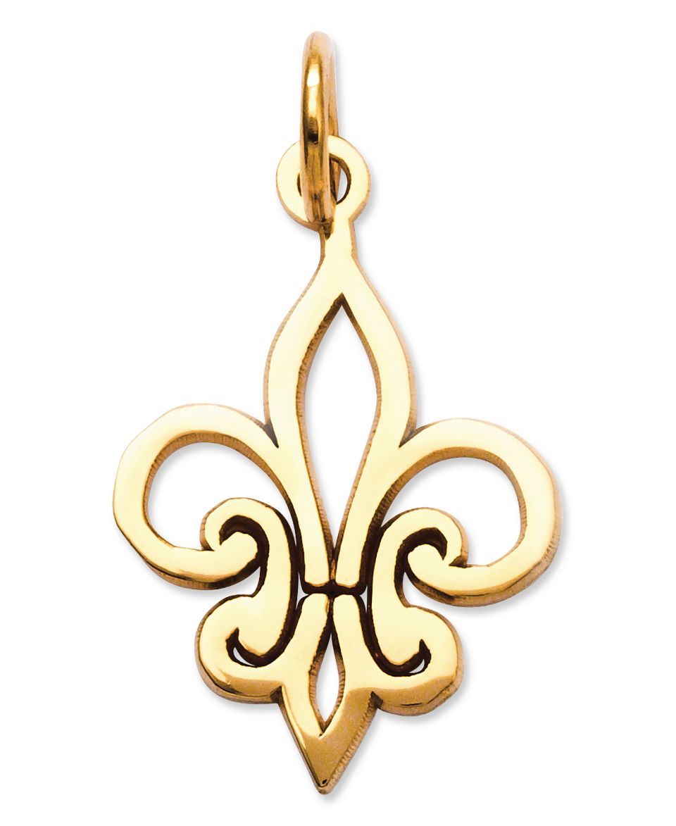 14k Gold Charm, Fleur De Lis Charm