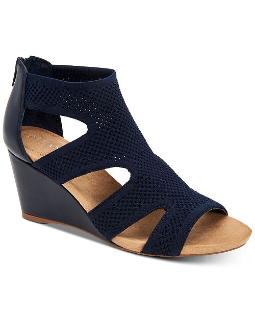 Alfani Women S Step N Flex Pennii Dress Wedge Sandals Created For Macy S Reviews Sandals Shoes Macy S