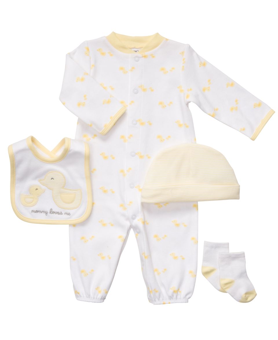 Carters Baby Set, Baby Boys or Baby Girls 4 Piece Duck Gift Set