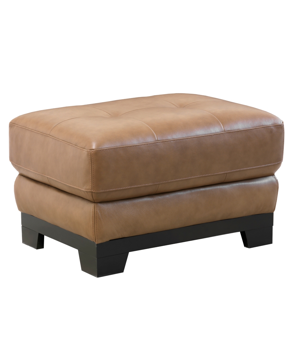 Martino Leather Ottoman   Furniture