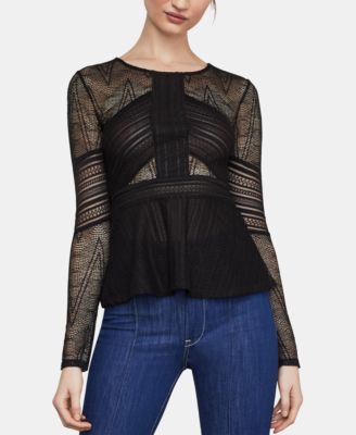 bcbg peplum top