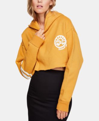 free people cropped hoodie
