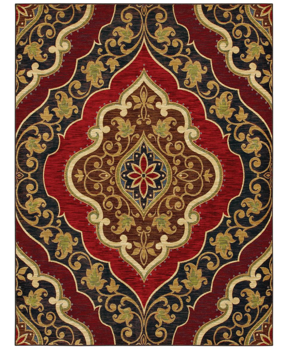 Area Rug, American Abstracts Collection 20800 Andora Red 79 x 103