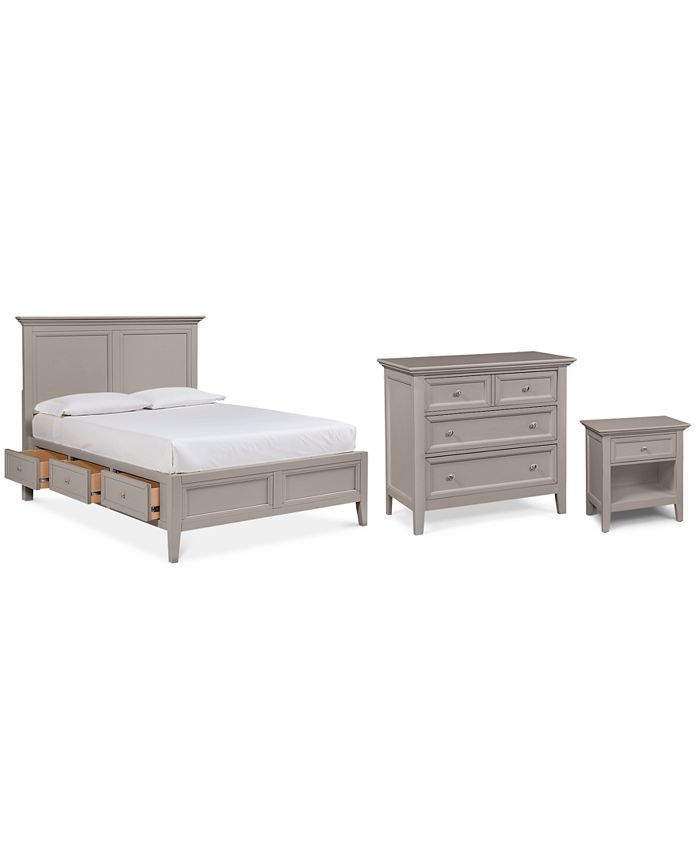 Furniture Sanibel Storage Bedroom Furniture 3 Pc Set King Bed Nightstand And Bachelor S Chest Created For Macy S Reviews Furniture Macy S