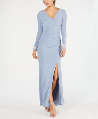 vince camuto long sleeve gown