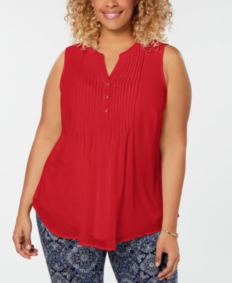 macy's charter club plus size tops