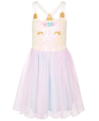 pink and violet unicorn dress